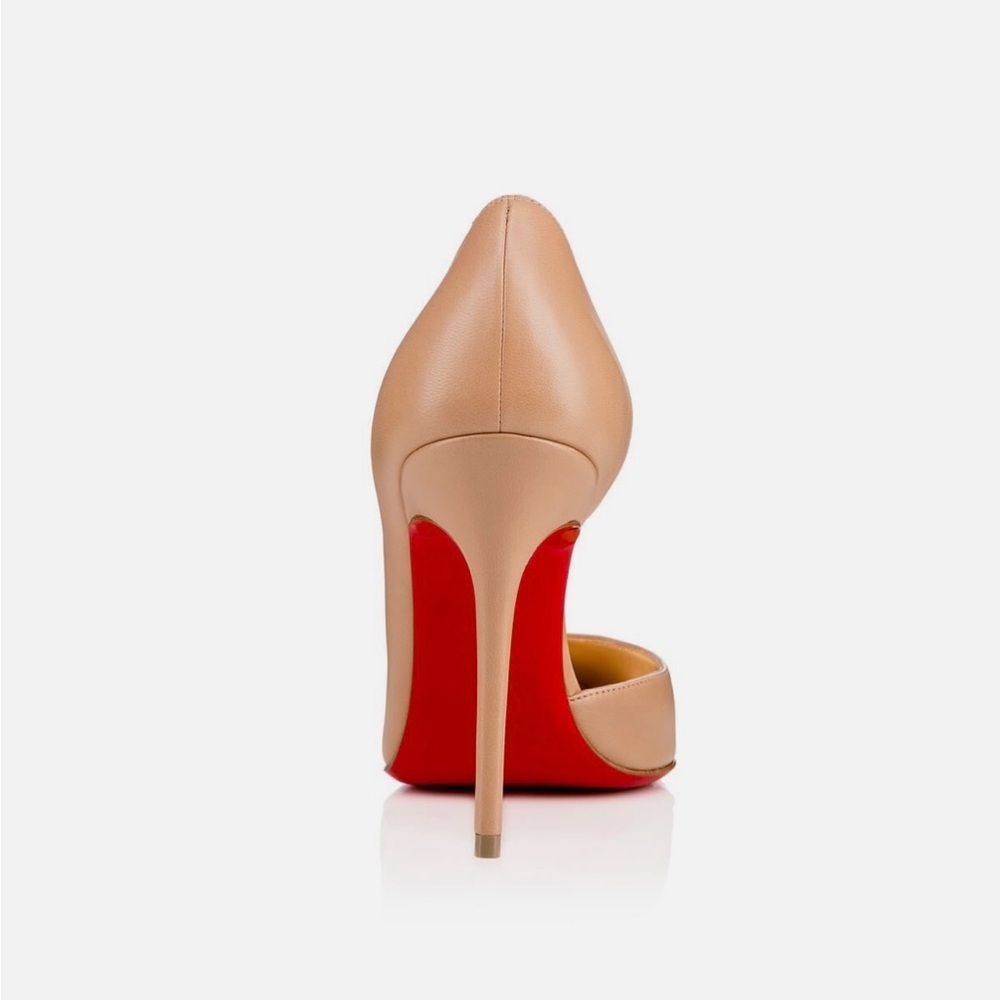 Christian Louboutin Iriza Nude Matte 100 mm heels sz 40 - Picture 5 of 12